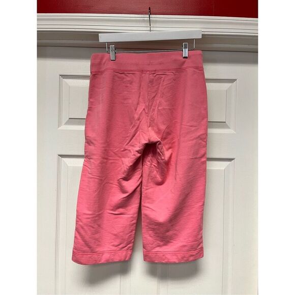 Polo Jeans Company Pink Monogram Patch Cropped Sweat Pants sz M EUC - Picture 4 of 6